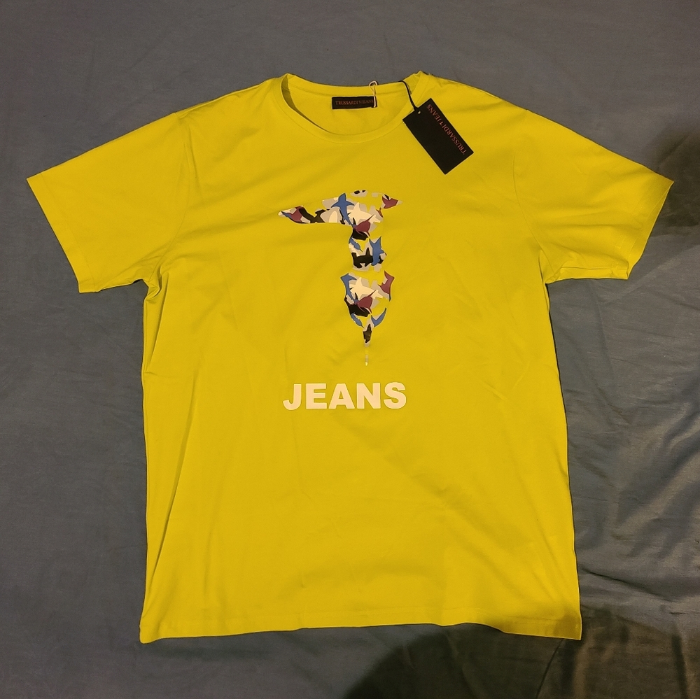 TRUSSARDI JEANS T-SHIRT ACID-GREEN EUROPEAN FIT